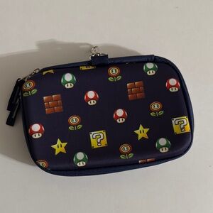 Nintendo Super Mario Bros Blue Pencil Game Gadget Puff Clip Zip Case